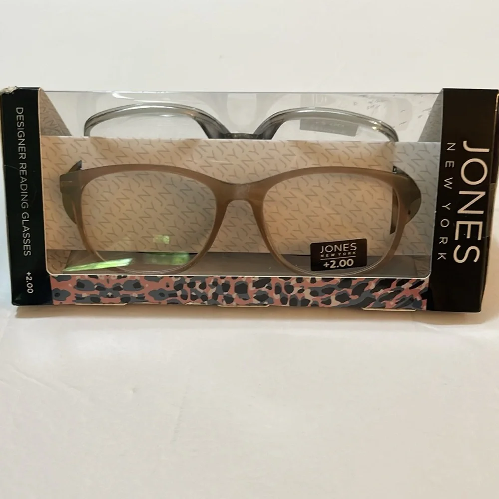 Jones New York Designer Reading Glasses 3 Pieces +2.00 New